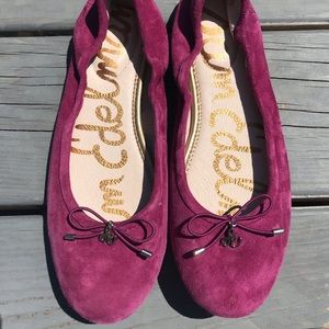 Sam Edelman magenta suede flats